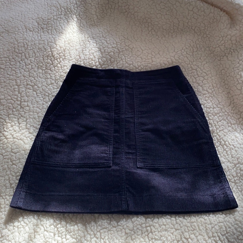 Navy Corduroy Mini Skirt size 2